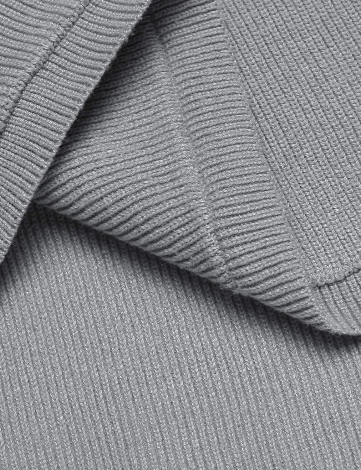 JINIDU Men's Knitted Cotton Pullover Hoodie Long Sleeve Turtleneck Sweater: Clothing