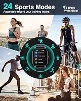 LLKBOHA Smartwatch Bluetooth Call 1.85" Fitness Watch 24 Sports IP68 view 4