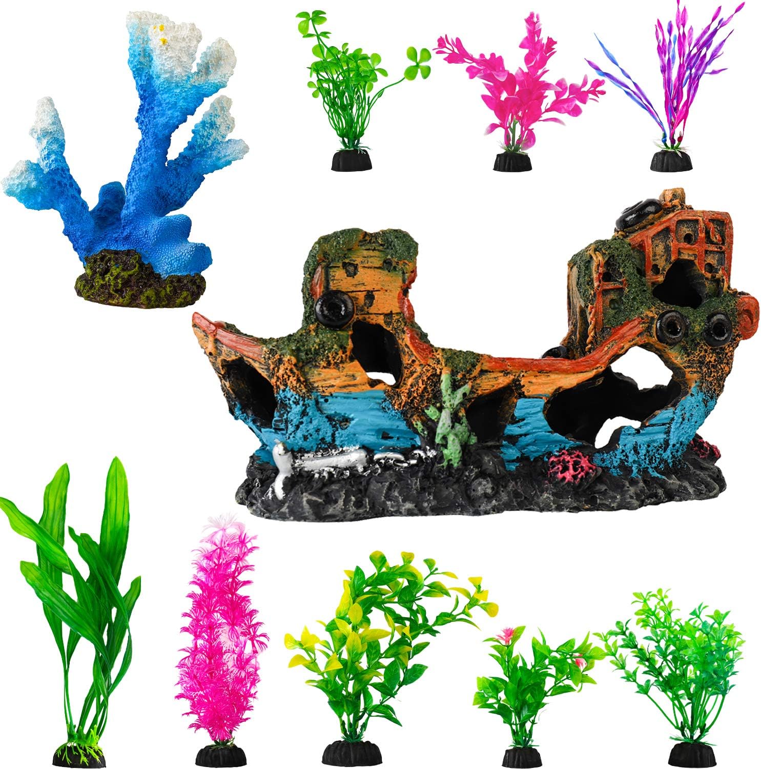 aquarium decoration set