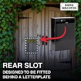 Burg-Wachter MB11BK Galvanised Steel Gate Wall Mount Post Box Black view 2
