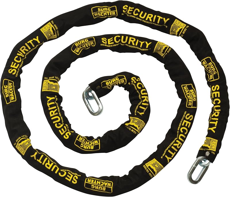 Burg Wachter GKM 10/300 10mm Gold Security Chain 3M Black Case Hardened Steel