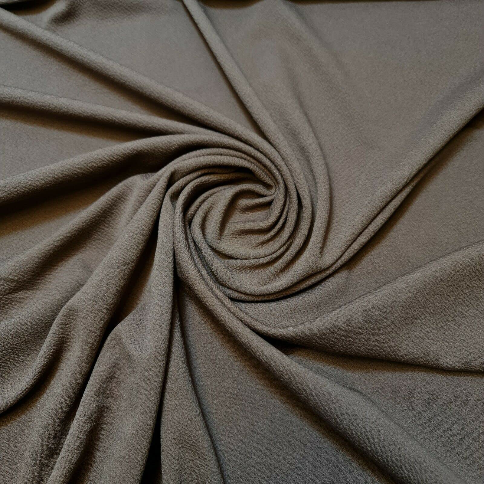 Plain Scuba/Crepe Jersey Stretch Spandex Dress Fabric Material 58" Wide (Mocha)