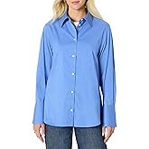 Amazon Essentials (Demi's Pick Women's Oversized-Fit Cotton Stretch Poplin Button-Down Dress Shirt