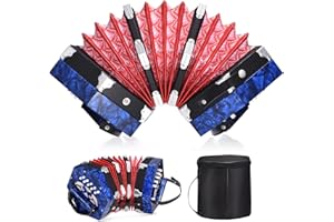 RIVVTA Concertinas, 20 Key Professional Accordion, Musical Instruments Accessories With Carrying Bag, Bright Blue