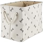 Bone Dry Pet Storage Collection Paw and Bone Print, Medium Rectangle, 16x10x12, Gray