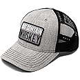 MASHBILL Trucker Hat May Contain Whiskey for Men Adjustable One Size Fits Most Mesh Cap Grey, Black