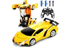 Dolanus Remote Control Car - Transform Robot RC Cars Contains All Batteries: One-Button Deformation and 360 Degree Rotating Drifting, Present Christmas Birthday Gift for Boys/Girls