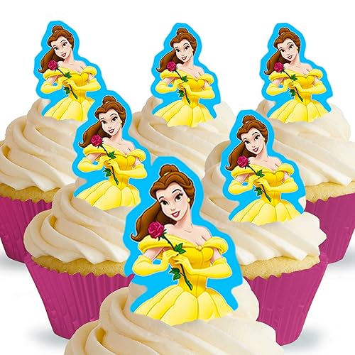 24 x Disney Princess BELLE Edible Cupcake Toppers Amazon.co.uk