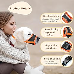 HEELE Dog Muzzle,Soft Nylon Muzzle Anti Biting