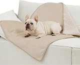 LE SURE Waterproof Dog Blanket 100x80cm Fleece Pet Blanket Cream