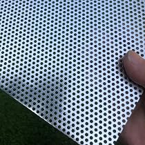 Metal Screen Mesh Aluminum Perforated Metal Sheet (16 Gauge, 23.6"x11.8", 3mm Holes) Corrugated Metal Sheets