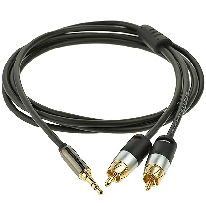 Mediabridge 3.5mm Male to 2-Male RCA Adapter (25 Feet) - Step Down Design for iPhone, iPod, Smartphone, Tablet and MP3 Cases