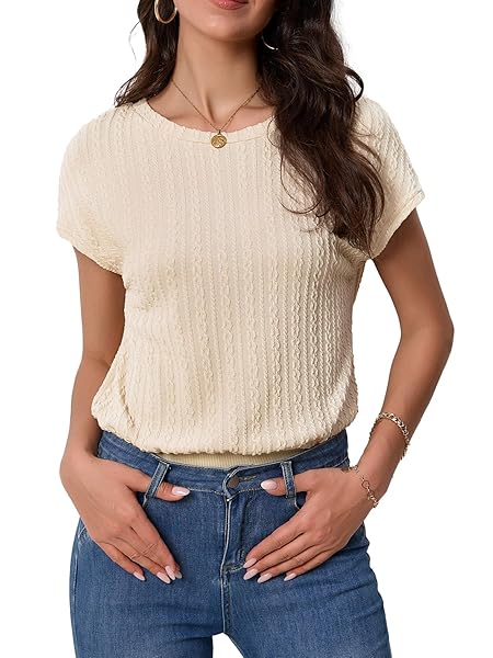 CFLHN APRICOT TOPS FOR WOMEN DRESSY CASUAL BUSINESS OUTFIT CASUAL CAP SLEEVE SWEATER TOP S