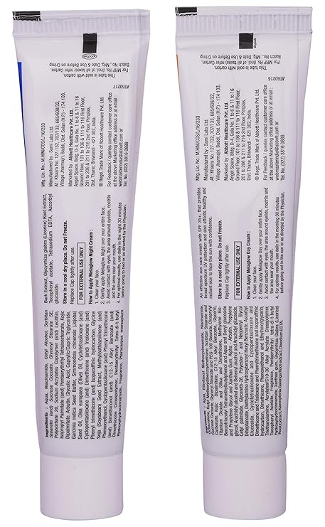 melaglow cream day and night
