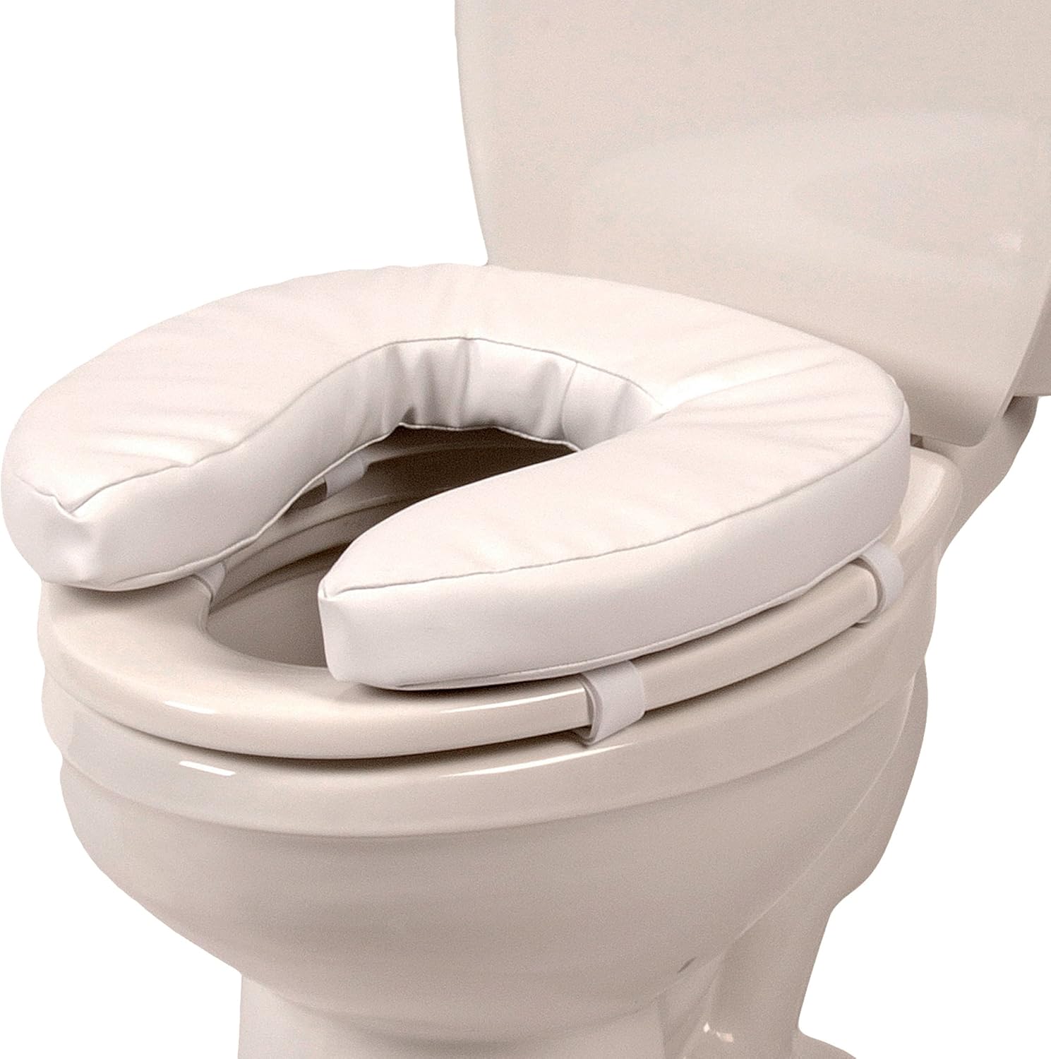 PCP Raised Toilet Seat Cushion, 2" High Padded Comfort Support, Universal Fit, Portable with Removable Fastening Straps: Health & Personal Care