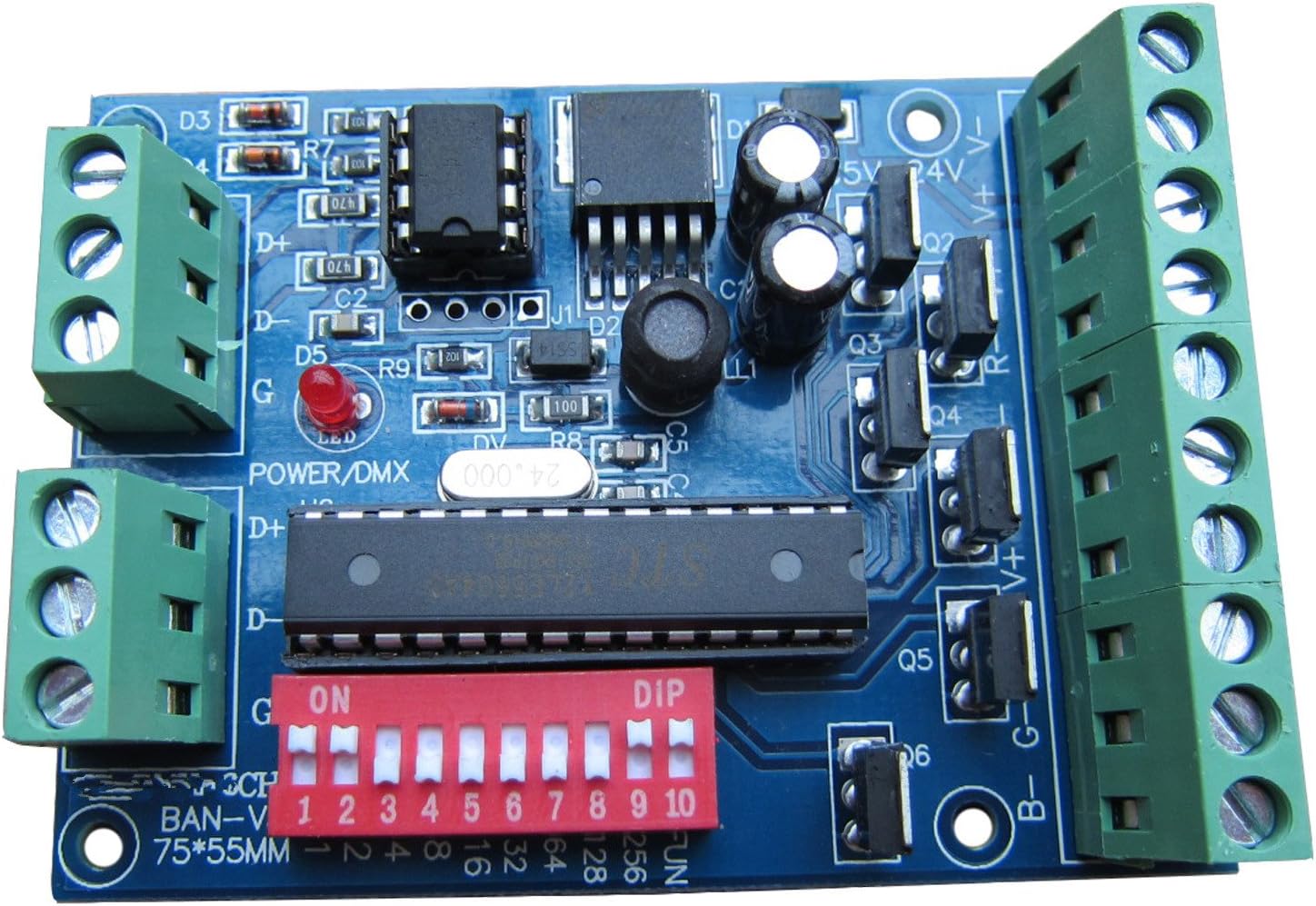 DMX 512 Decoder 6 Channel 4A/CH Controller Stage Lighting Controller DJ