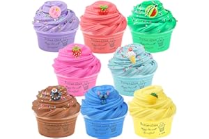 LANUMIONG 8 Pack Mini Scented Butter Slime Kits, Soft and Non-Sticky Party Favors for Kids, Stress Relief Toy for Boys and Girls
