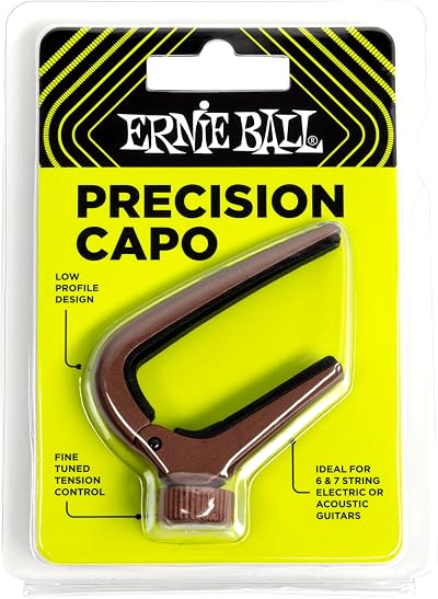 Ernie Ball Precision Capo Bronze Brand Keyed Tension Fine-Tuned