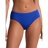 CRZ YOGA Mid Waisted Bikini Bottoms | Mid Cut Leg, Medium Bum Coverage, Full Lining, Swim, Bathing Suit Briefs for Women