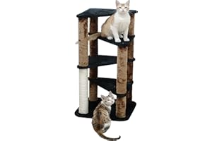 Go Pet Club Everyday Value 33in Cat Tree Kitty Scratcher Kitten Condo Tower House Furniture for Indoor Cats, Brown/Black