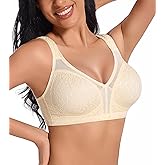 HACI Women's Minimizer Bra Full Coverage Everyday Wirefree Non Padded Plus Size for Large Bust Support Seamless