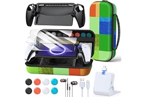 FYOUNG 14 in 1 Accessories Kit for PlayStation Portal, Carrying Case Bundle and Magnetic Portable Charger for PS5 Portal with