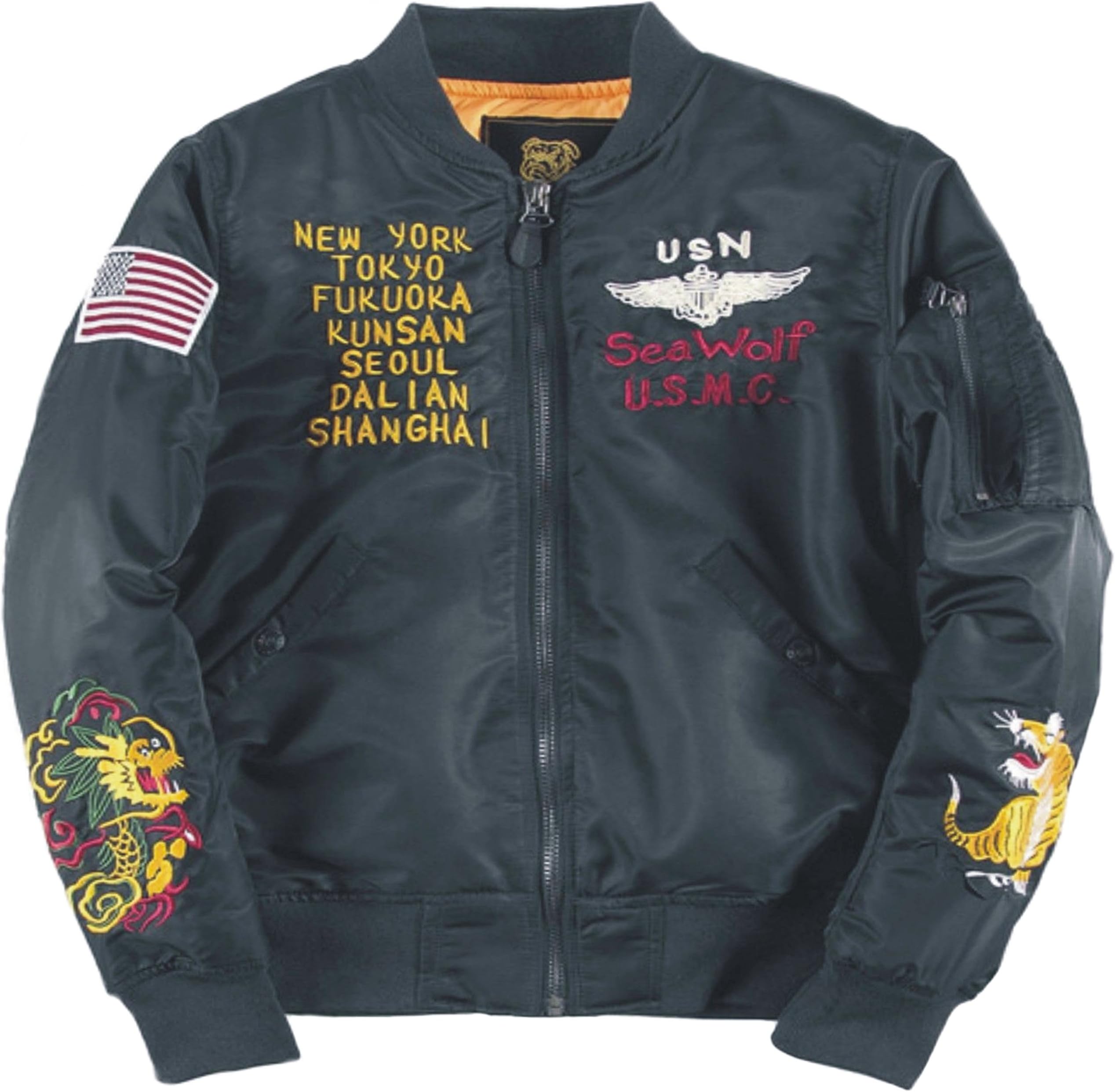 Men's MA-1 Bomber Flight Jackets Army Pilot Air Force Jacket Coat