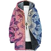 domirica Dragon Print Zip Up Hoodie Men Heavyweight Drasting Fleece Big And Tall Novelty Warm Loose Fit Hooded Sweatshirt