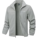 UTWGN Men's Soft Polar Fleece Jacket with Pockets Lightweight Outdoor Recreation Full Zip Coat