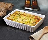 KitchenCraft World of Flavours Stoneware Lasagne Dish 33x23cm White view 3