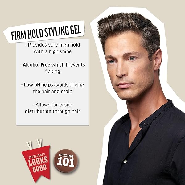 AMERICAN CREW MEN’S HAIR GEL, FIRM HOLD, NON-FLAKING STYLING PRODUCT, 13.1 FL OZ