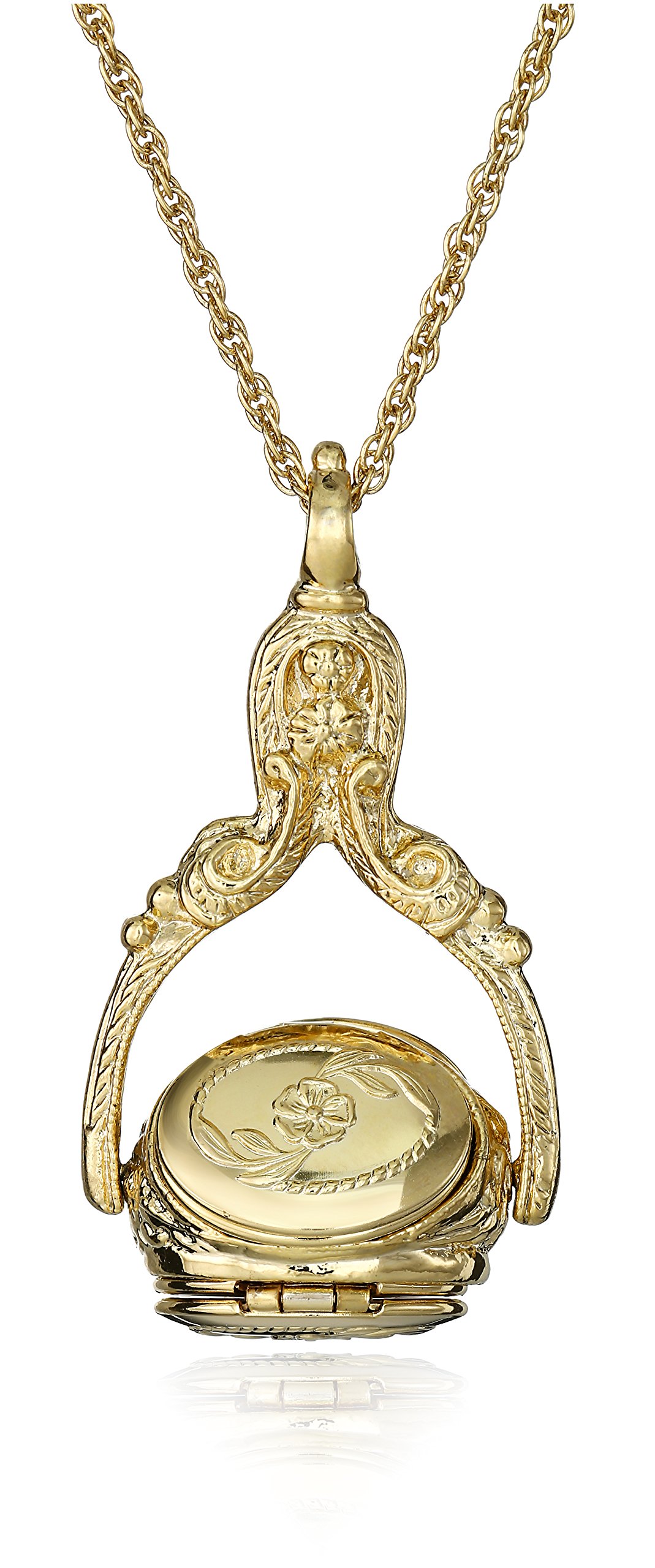 1928 Jewelry 3 Sided Spinner Picture Locket