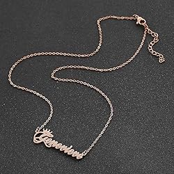 SKQIR Personalized Name Necklace Rose Gold