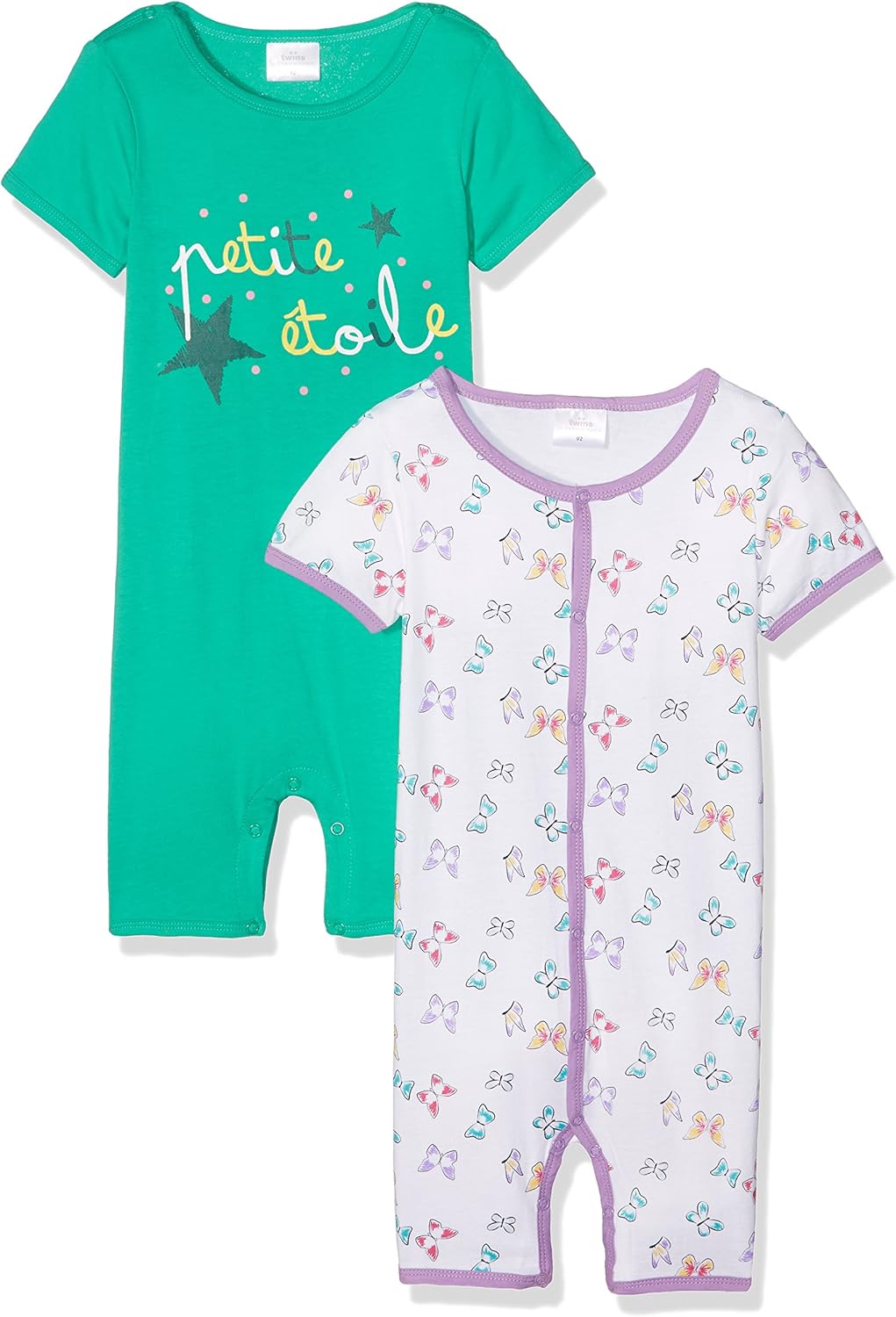 twin baby sleepsuits