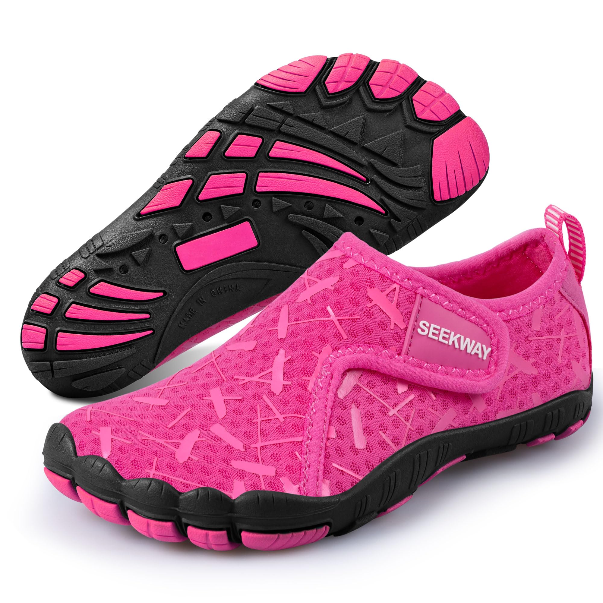 Photo 1 of SEEKWAY Barefoot Water Shoes for Kids - Wide Toe Box and Quick-Dry Sand Shoes Toddler for Hiking Swim Beach Pool Kayak Sport Accessories, Camping Essentials Non-Slip for Boys Girls Sizes
