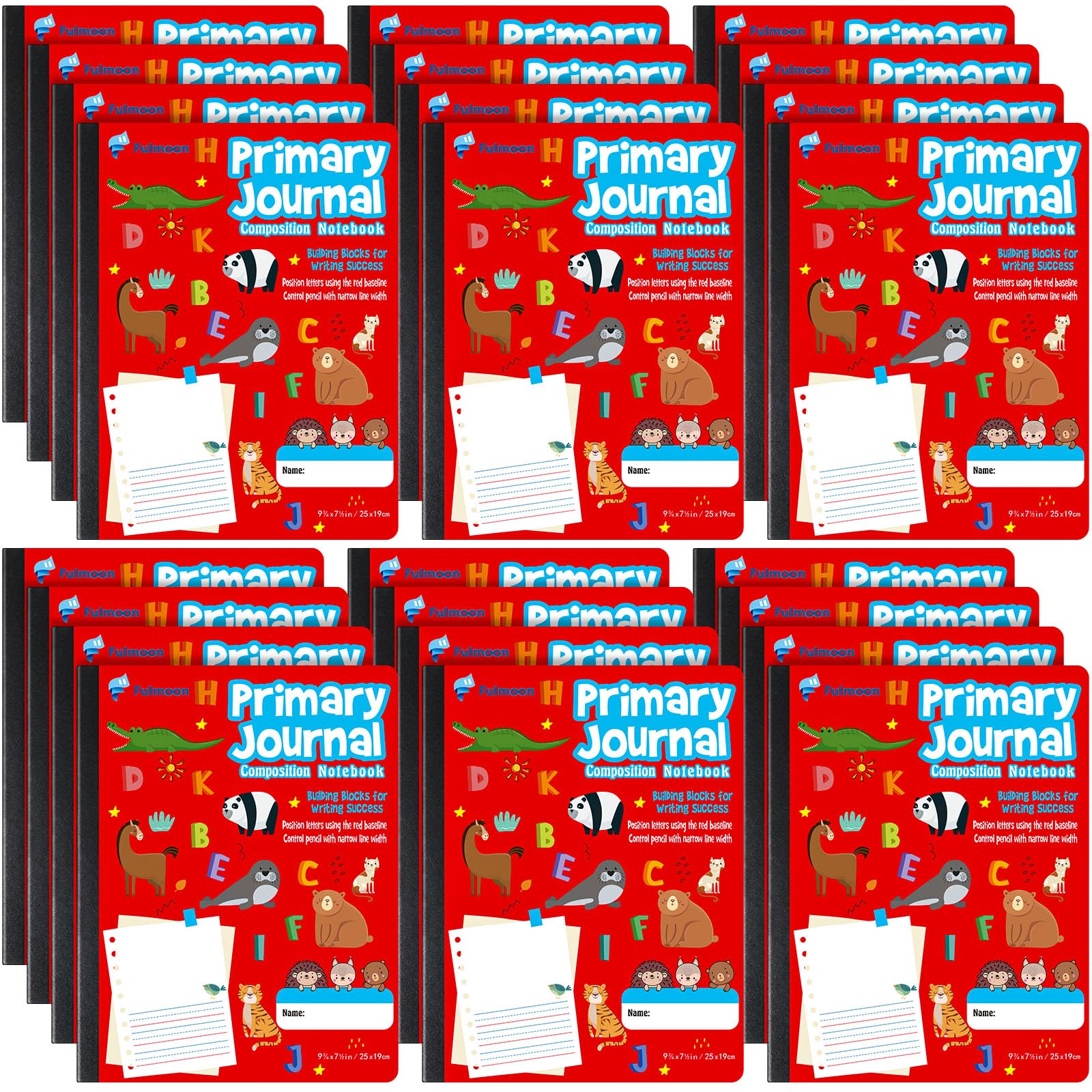 Photo 1 of Fulmoon 24 Pcs Primary Composition Notebook K-2 with Picture Space Primary Journal Grades K-2 Draw and Write Journal Composition Book