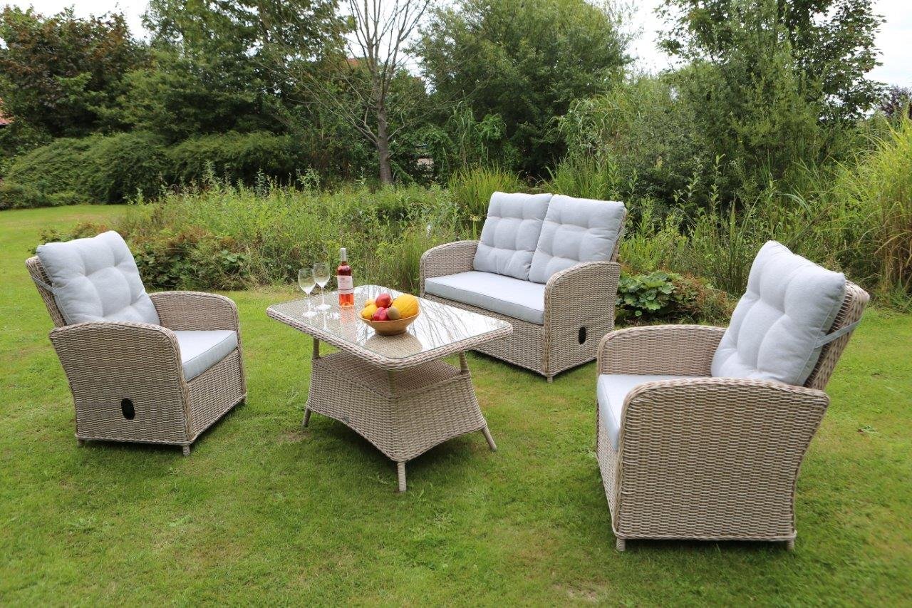 Destiny Loungegruppe Merano Pearl Shell Vario Loungeset Sofaset Lounge