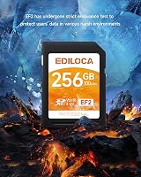 Ediloca 256GB SD Card UHS-I U3 V30 C10 95MB/s Read 90MB/s Write DSLR 4K view 5