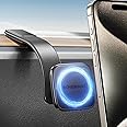 Bovemanx for Magsafe Car Mount,Magnetic Phone Holder for Car Compatible with iPhone 16 15 14 13 12 Pro Plus,Bendable Memory Titanium Alloy and Steel Hook Clip for All Dashboards,Windshields,Air Vent