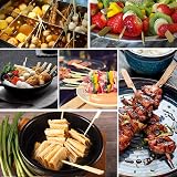 Lanjue 200Pcs Bamboo Paddle Skewers 15cm Natural Wooden Forked Handles view 7