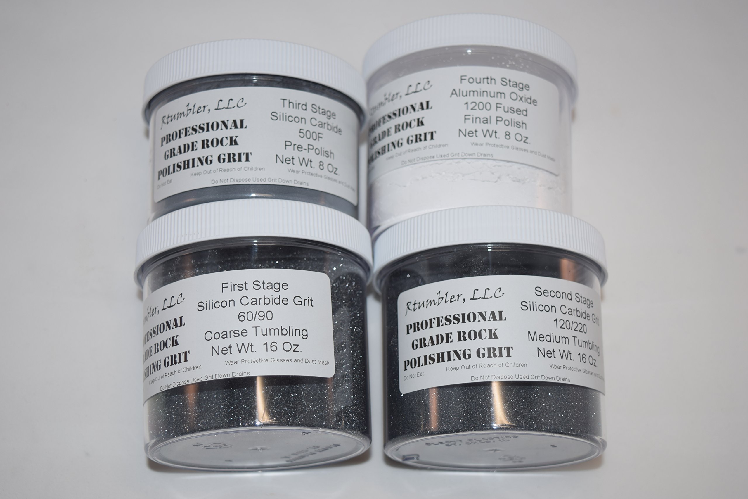 Rock Polishing Tumbling Grit For 15 lb Tumblers In Jars CACCB