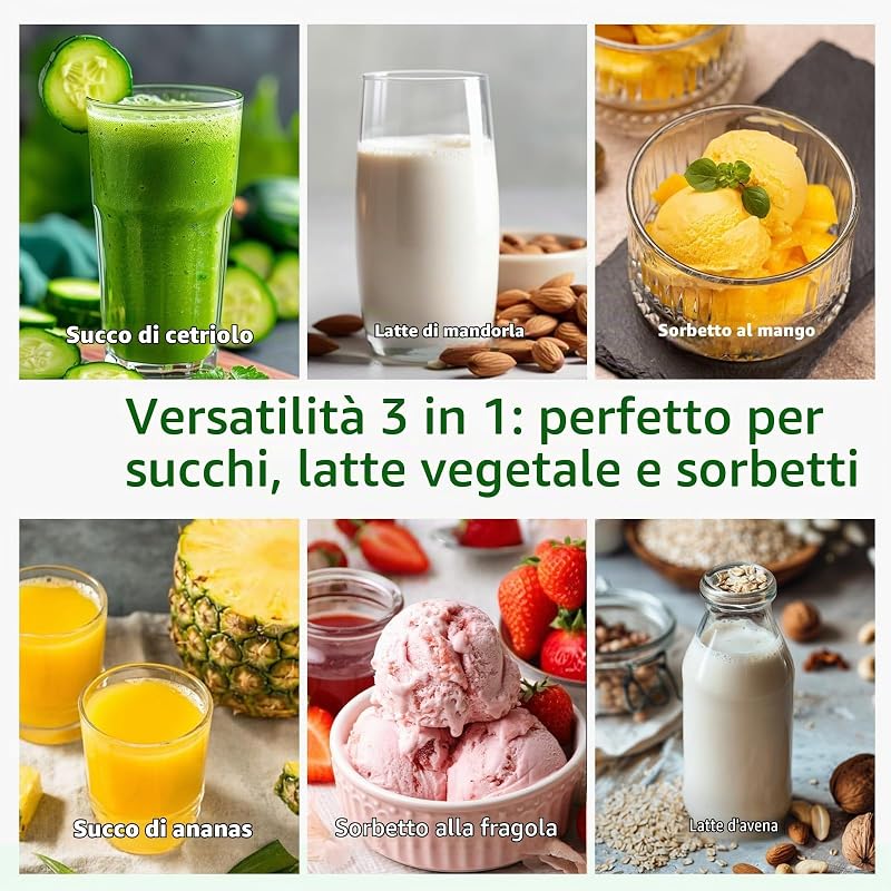 SJ-065 Estrattore Frutta e Verdura, 400W, Bocca XL 152 mm — foto 3 di 8