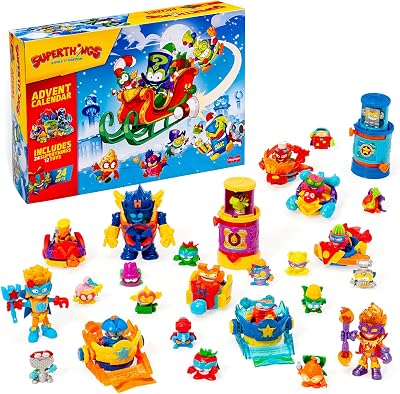 SUPERTHINGS – Calendário do Advento. Calendário do Advento de Natal com 24 Presentes e Surpresas Especiais. Inclui Minifiguras Superthings, Kazoom Kids, Esconderijos, Jets e muito mais
