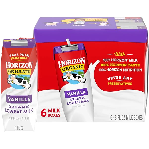 HORIZON ORGANIC SHELF-STABLE 1% LOWFAT MILK BOXES, VANILLA, 8 FL OZ, 6 PACK