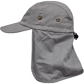 Altis Apparel Curved Sun Flap Hat with Neck Cover (Grey)