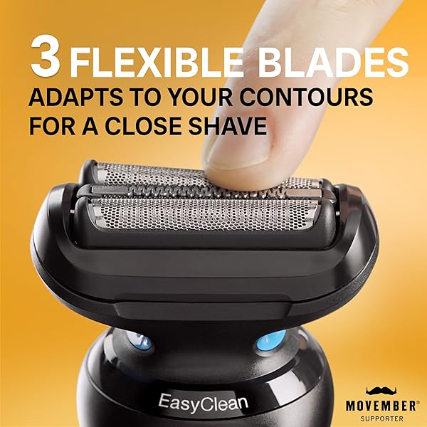 BRAUN ELECTRIC SHAVER FOR MEN, SERIES 5 5118S, WATERPROOF, WET & DRY SHAVE, TURBO SHAVING MODE, FOIL SHAVER WITH PRECISION TRIMMER, BATTERY POWERED, 50 MINUTE BATTERY RUNTIME