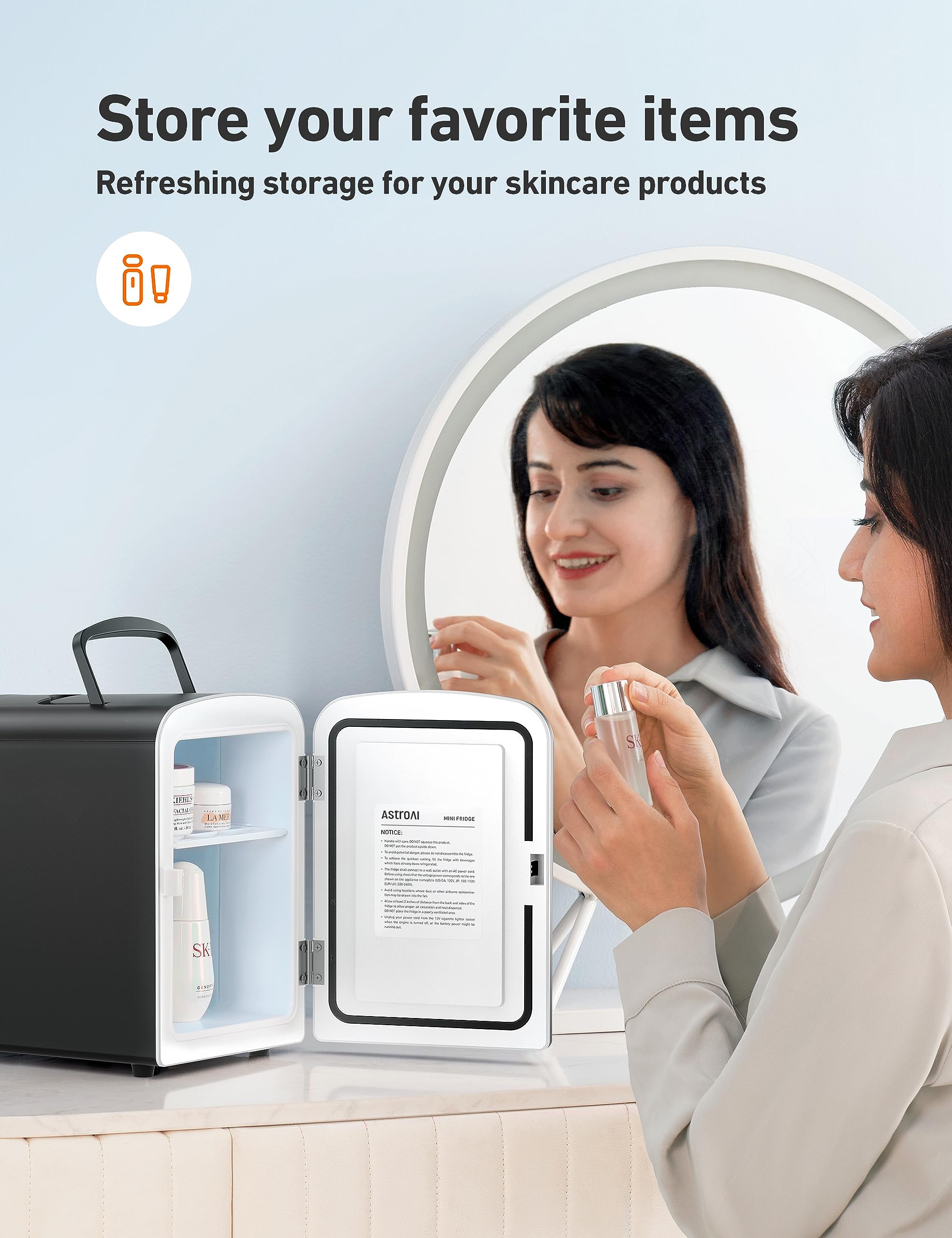 Portable Thermoelectric Cooler Refrigerators for Skincare