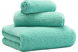 MICROFI New Microfiber Bath Towel Set, 3 Piece, Oversize, Quick Dry, Lint Free, Includes Body, Hand and Face Towels