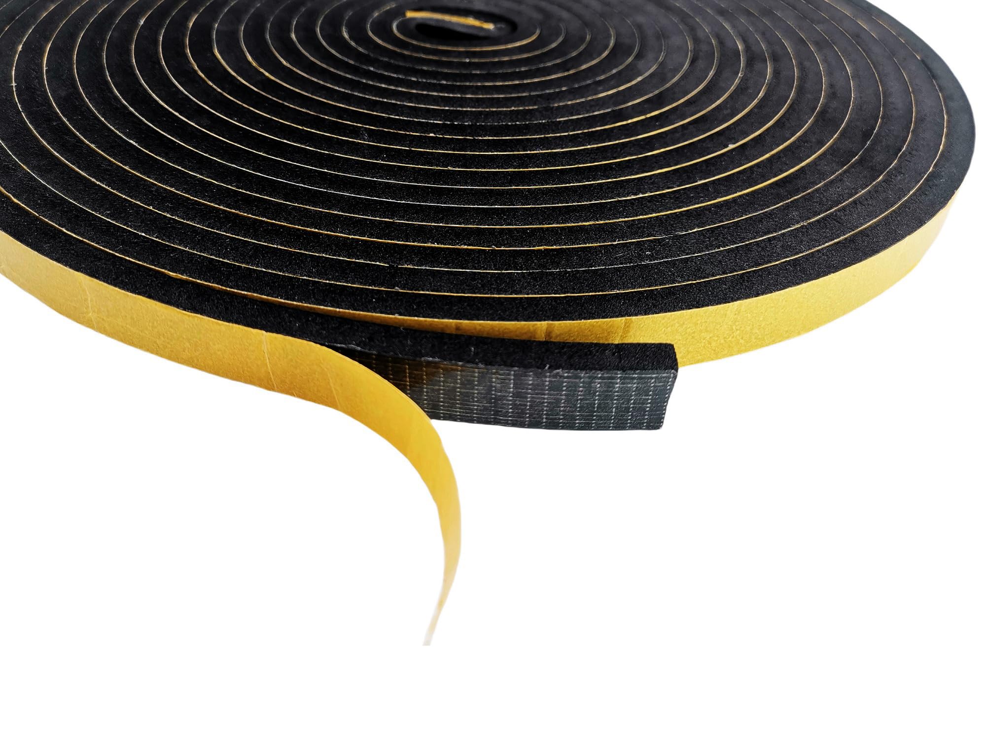 Photo 1 of Weather Stripping Door Seal Strip 1/2In x1/4 x 26ft in Strong Adhesive, Lightproof, Soundproof, Weatherproof Foam Tape for Sliding Door, Front Door Frame, Windows (Black, 1/2 in x 1/4 in x 26Ft)