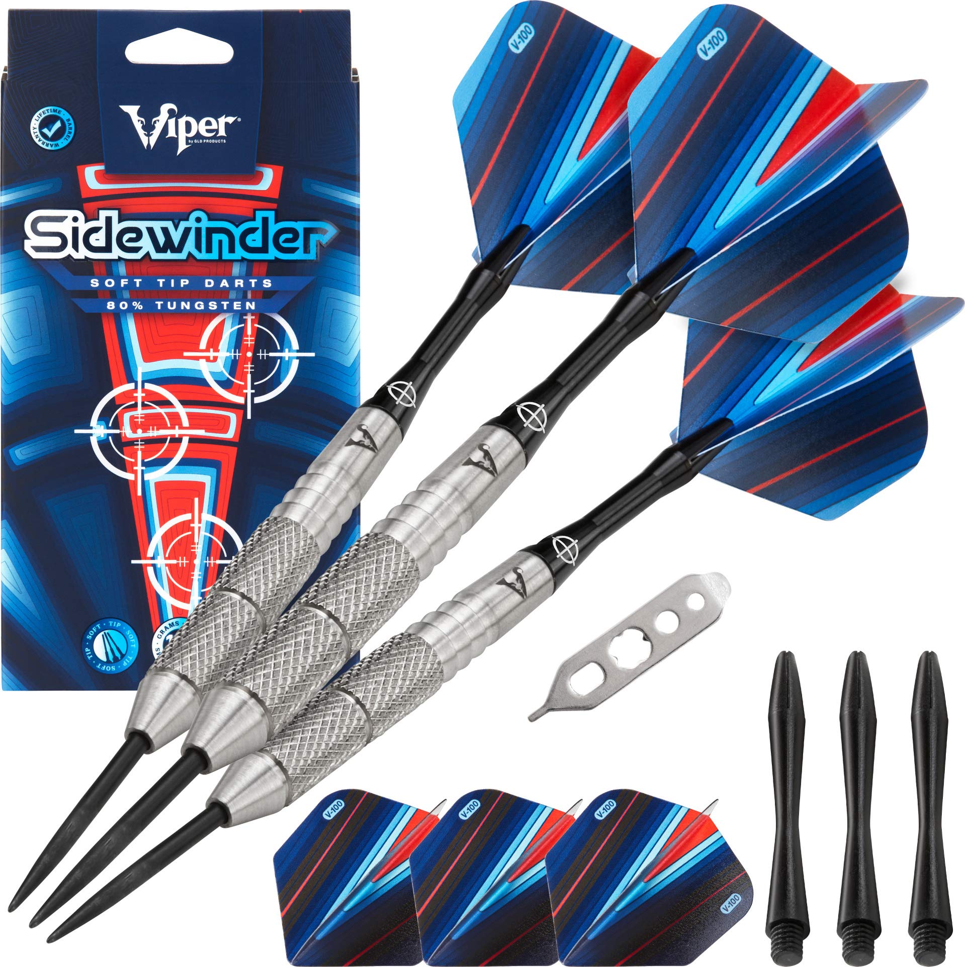 Viper by GLD Products unisex adult Shark Fin Barrel darts, Black, 25 grams US